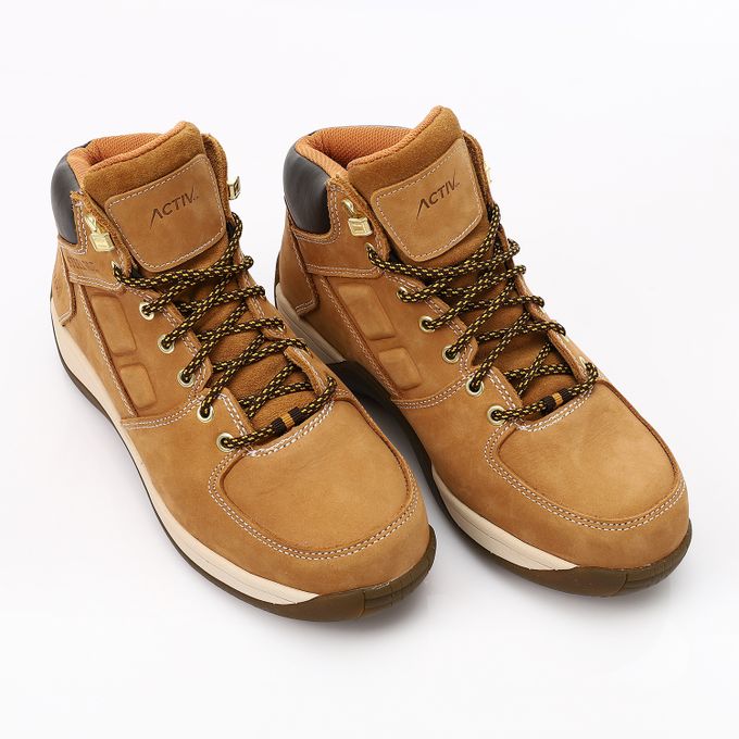 Activ Camel Nubuck Round Toecap Safety Shoes