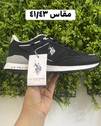 حذاء سنيكرز رجالي كلاسيكي من يو إس بولو أسّن باللون الأسود مع لمسات بيضاء وشعار الفارسين المطرز على الجانب ونعل أوسط أبيض من متجر السيد قشطة
Elsayed Qshta U.S. Polo Assn. men's black and white heritage sneaker with embroidered double horseman logo on the side and supportive white midsole