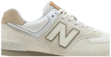 New Balance 574 White/Beige - حذاء New Balance 574 كلاسيكي — أبيض / بيج